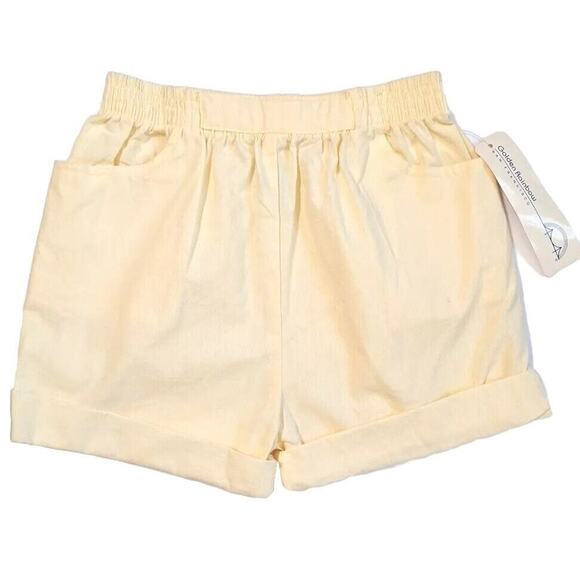 Vintage Other - Vintage 80s Golden Rainbow Girls Kids Cotton Yellow Shorts Size 6